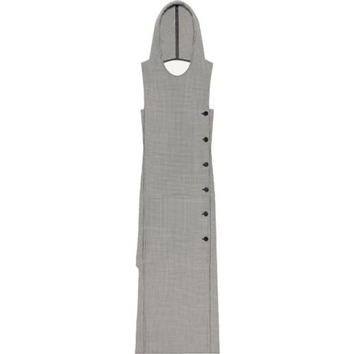 Courrèges abito oblique - grigio