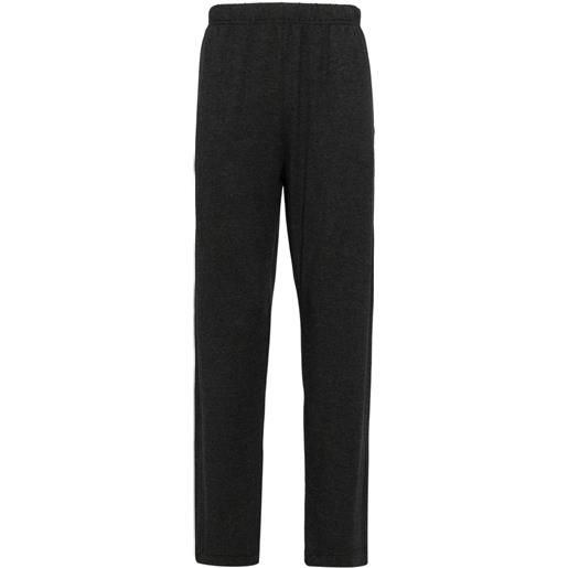 Emporio Armani pantaloni sportivi con ricamo - nero
