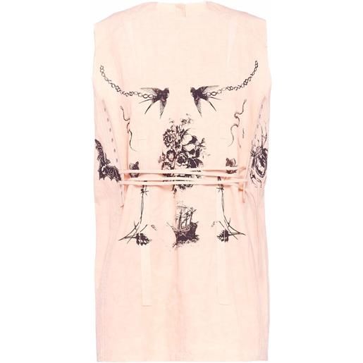 Prada top con stampa - rosa