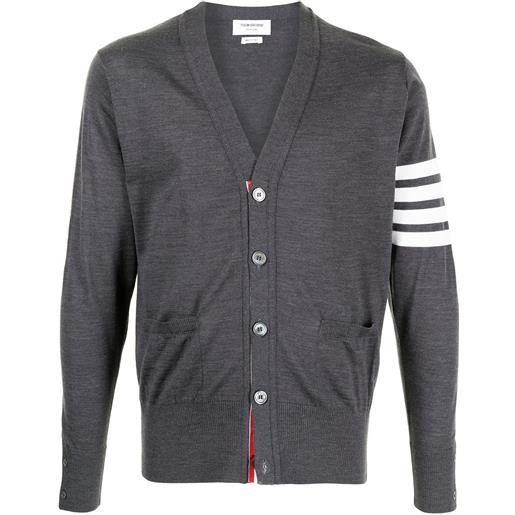 Thom Browne cardigan con scollo a v - grigio