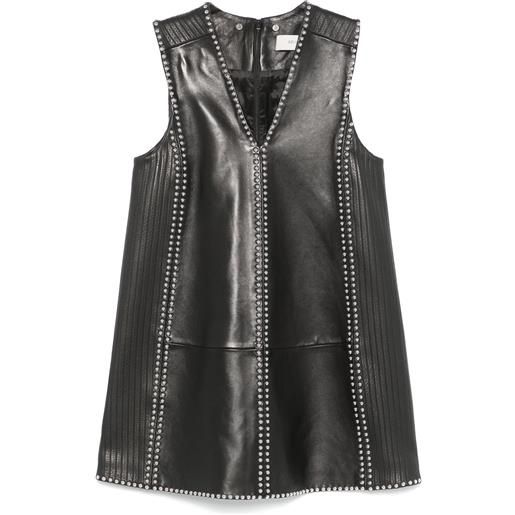 Golden Goose abito corto in pelle - nero