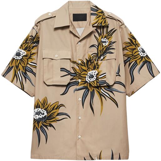 Prada camicia a fiori - toni neutri