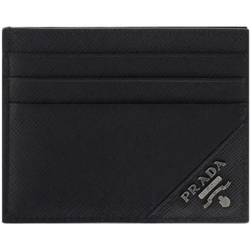 Prada logo plaque cardholder - nero