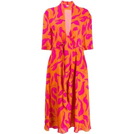 Off-White abito con stampa - arancione