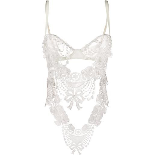 Belle Et Bon Bon body bisoux con lacci - bianco