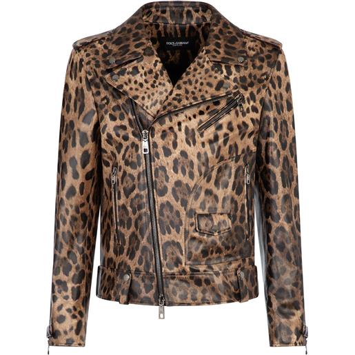Dolce & Gabbana giacca con stampa - marrone
