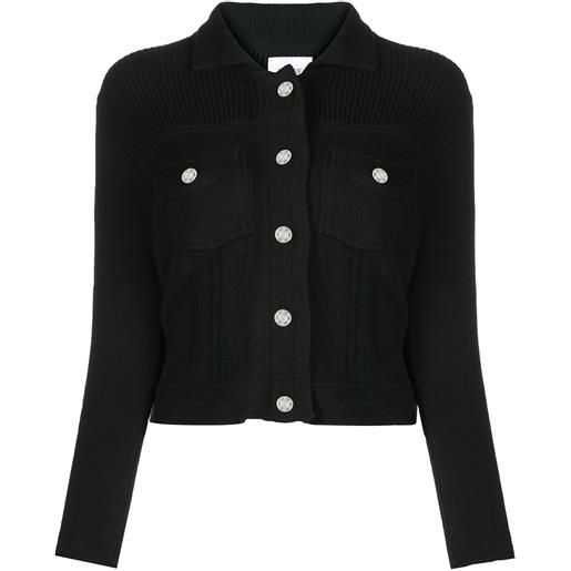 Barrie cardigan a coste oversize - nero