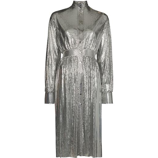 Rabanne abito con paillettes - argento