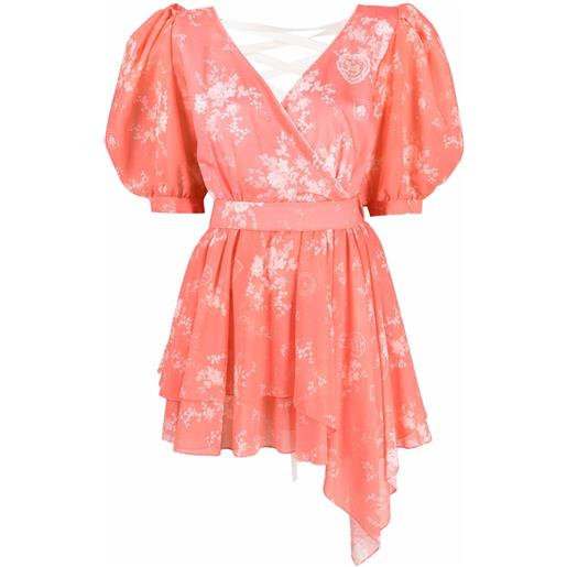 Ulyana Sergeenko abito corto a fiori - rosso