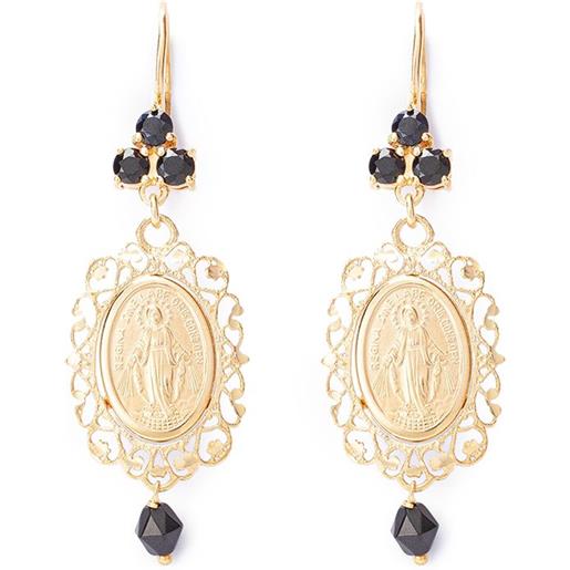 Orecchini Pendenti In Oro 18 Kt Con Contorno Di Diamanti E Punto Luce "Kate" - Gemme - Foto 11