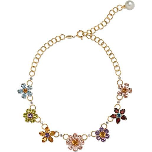 Dolce & Gabbana collana spring in oro giallo 18 carati con pietre