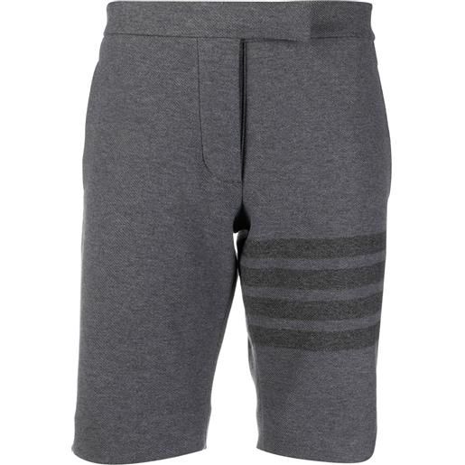 Thom Browne shorts con dettaglio a 4 righe - grigio