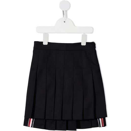 Thom Browne Kids minigonna plissettata - blu