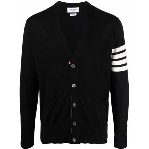 Thom Browne cardigan a righe - nero
