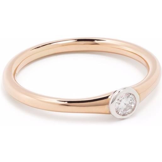 ANELLO IN ORO BIANCO E ROSA CON DIAMANTI NATURALI CT. 0.09 | Biffi Gioielli - Foto 9