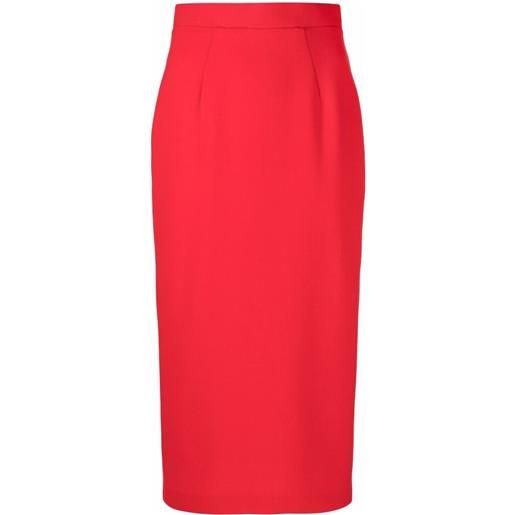 Ulyana Sergeenko gonna a vita alta - rosso