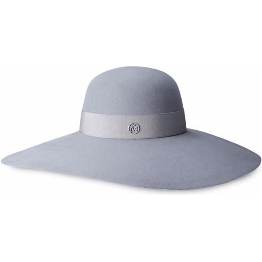 Maison Michel cappello a tesa larga blanche - grigio