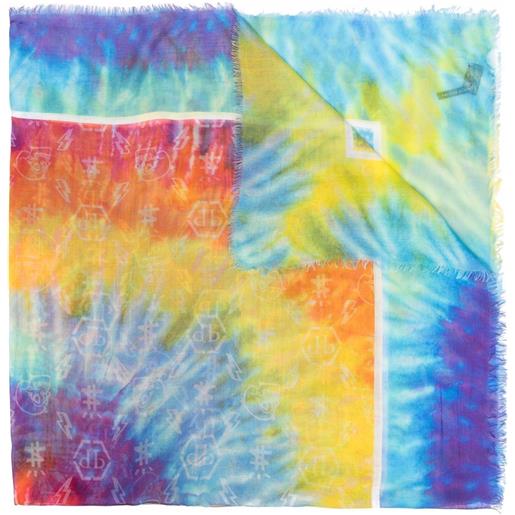 Philipp Plein abito con fantasia tie dye - blu