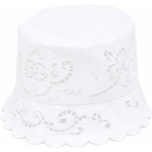 Dolce & Gabbana Kids cappello con ricamo - bianco