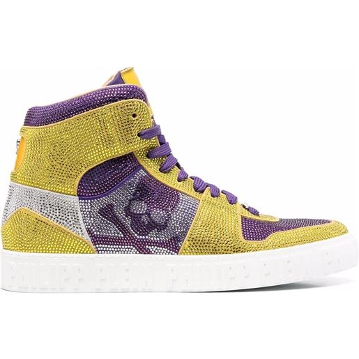 Philipp Plein sneakers alte strass skull - giallo