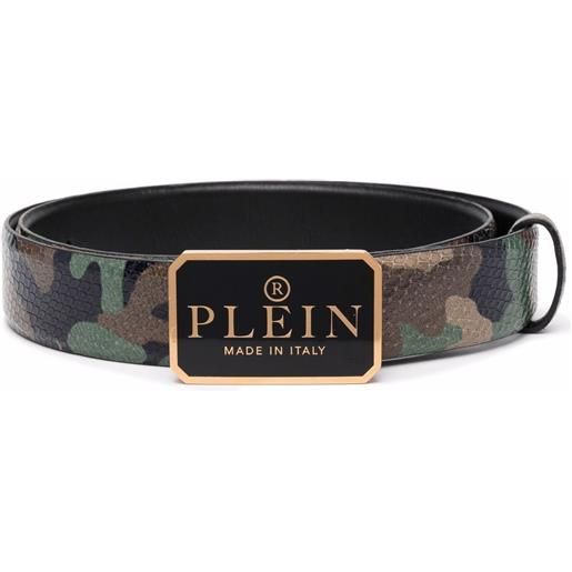 Philipp Plein cintura con effetto serpente - nero