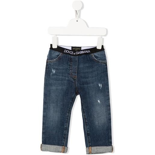 Dolce & Gabbana Kids jeans con logo - blu