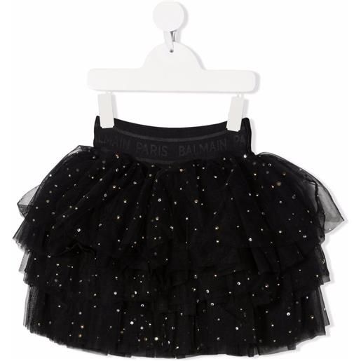 Balmain Kids gonna con paillettes - nero