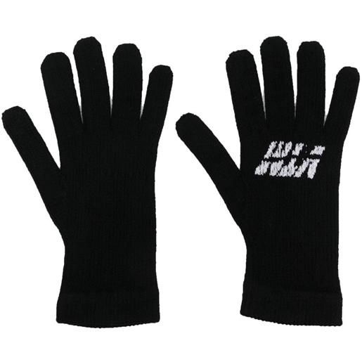 VTMNTS guanti con intarsio - nero