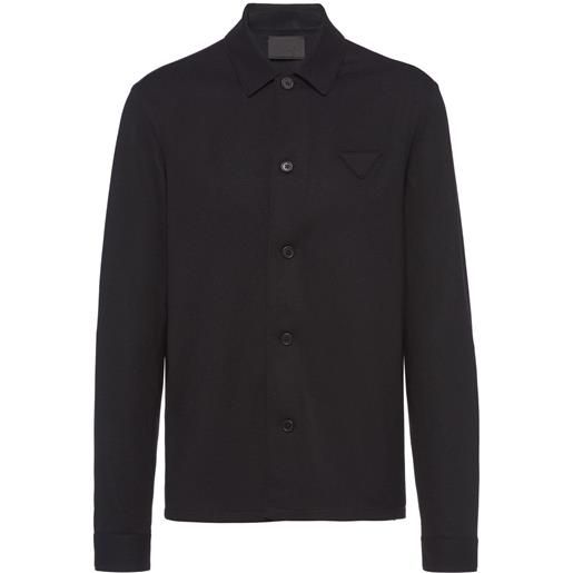 Prada camicia con logo - nero