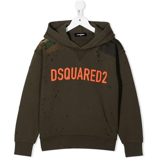 DSQUARED2 KIDS felpa con stampa - verde