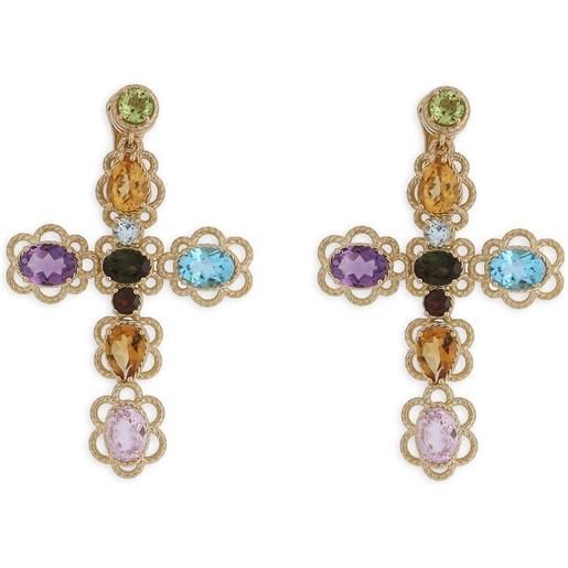 Orecchini Pendenti Libellula In Oro Giallo 18K – Topazio Mistico Trasparente – Donna