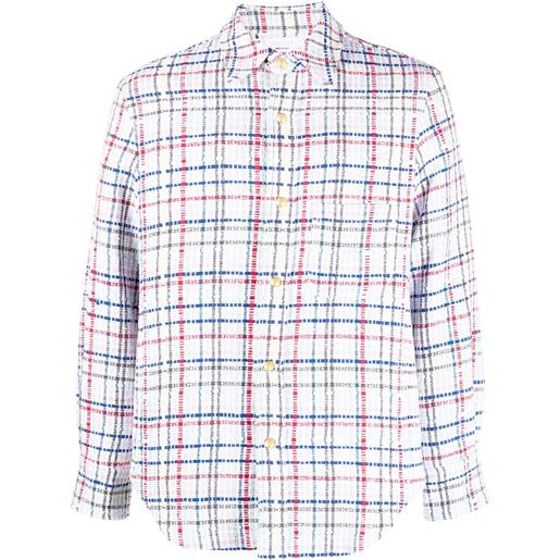 Thom Browne giacca-camicia a quadretti - bianco