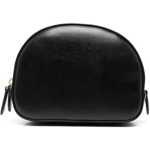 Stella McCartney trousse make up con logo traforato - nero