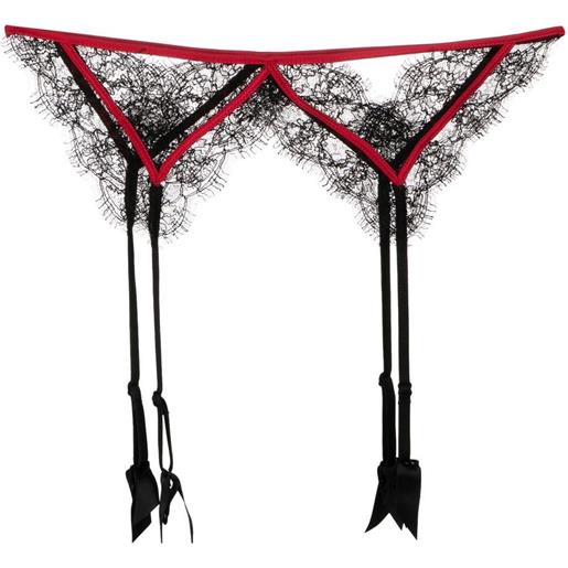 Kiki de Montparnasse reggicalze in pizzo - nero