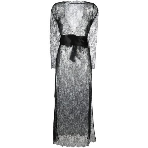 Maison Close abito da sera rendez-vous in pizzo a fiori - nero