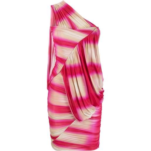 Rick Owens abito monospalla drappeggiato - rosa