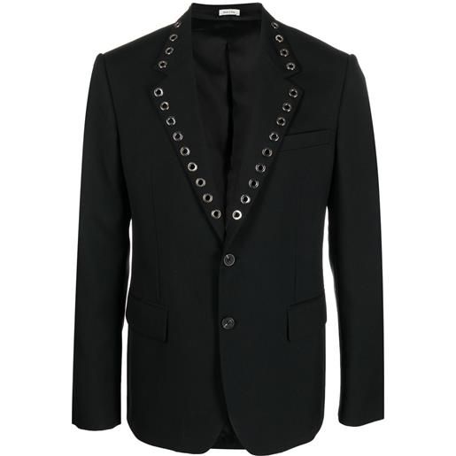 Alexander McQueen blazer con occhielli - nero