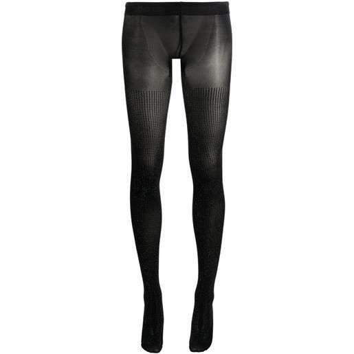 Wolford collant con borchie x sergio rossi - nero