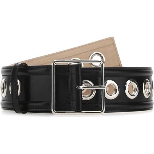 Alexander McQueen cintura con occhielli 50mm - nero