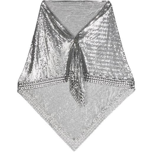 Rabanne sciarpa metallizzata - argento