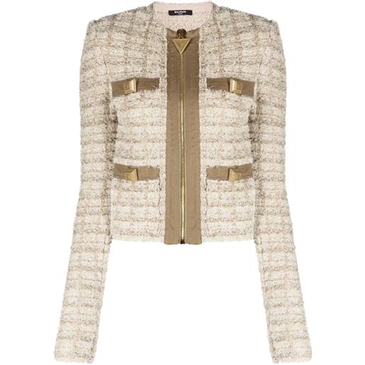 Balmain giacca con zip - verde