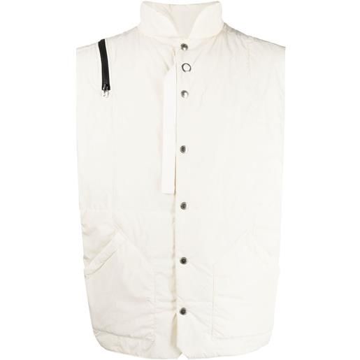 Takahiromiyashita The Soloist bomber imbottito con zip - bianco