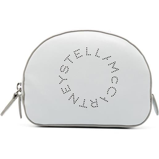 Stella McCartney trousse make up con logo traforato - blu