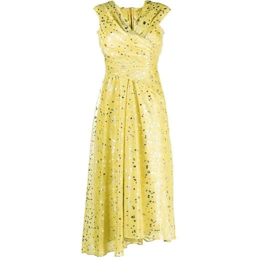Talbot Runhof abito midi con spalle scoperte - giallo