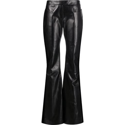 TOM FORD pantaloni svasati in pelle - nero