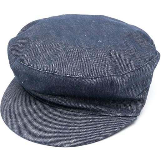 Fabiana Filippi cappello baker boy denim - blu