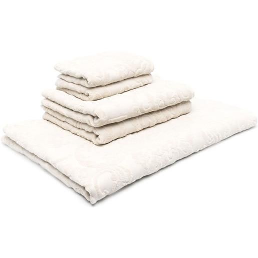 Dolce & Gabbana set di 5 asciugamani in cotone - toni neutri