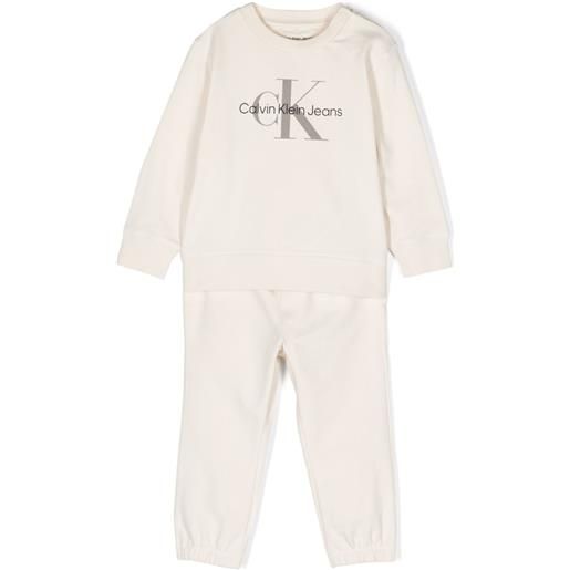 Calvin Klein Kids set di tre tute con stampa - toni neutri