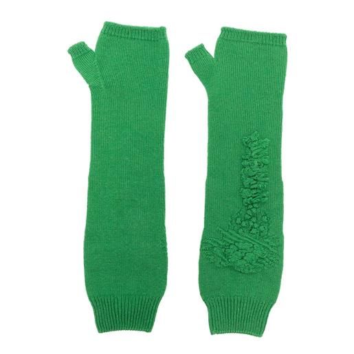 Barrie muffole con mezze dita - verde