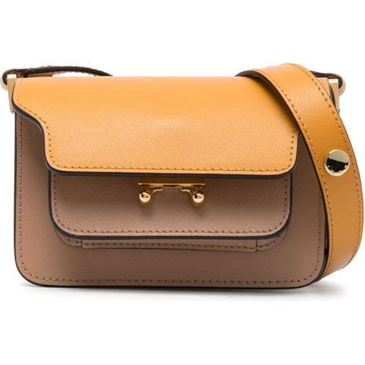Marni Kids borsa a tracolla trunk in pelle - marrone